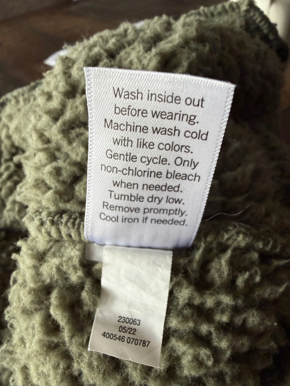 SO Women's Olive Green Sherpa Zip Teddy Jacket ~ Size: Large - Picture 7 of 7